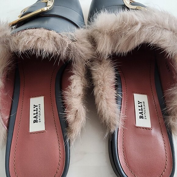 Bally Women’s Janesse Calf Leather Garconne Mule Slippers – Timeless Luxury! - Picture 2 of 9